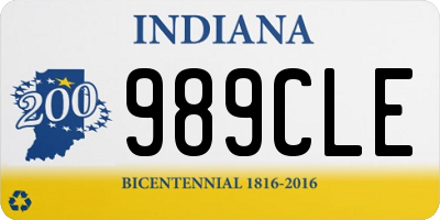 IN license plate 989CLE