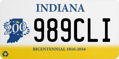 IN license plate 989CLI