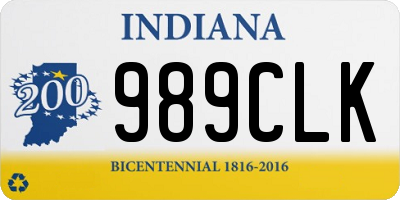 IN license plate 989CLK