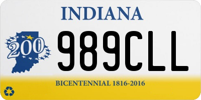 IN license plate 989CLL