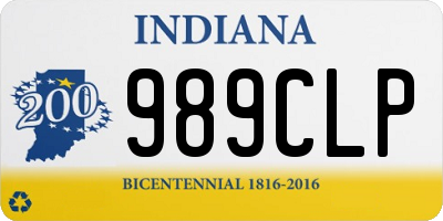 IN license plate 989CLP