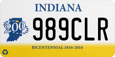 IN license plate 989CLR