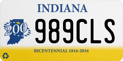 IN license plate 989CLS