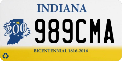 IN license plate 989CMA