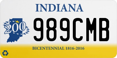 IN license plate 989CMB