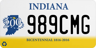 IN license plate 989CMG