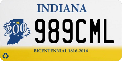 IN license plate 989CML