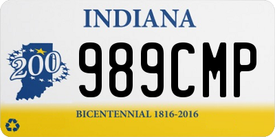 IN license plate 989CMP