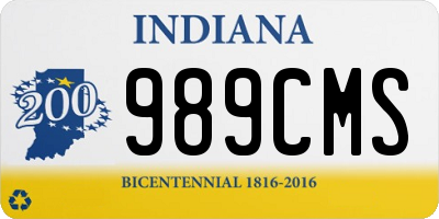 IN license plate 989CMS