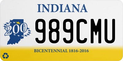 IN license plate 989CMU