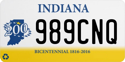 IN license plate 989CNQ