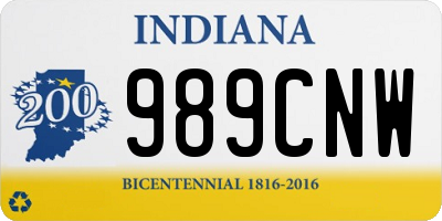 IN license plate 989CNW