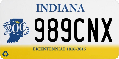 IN license plate 989CNX