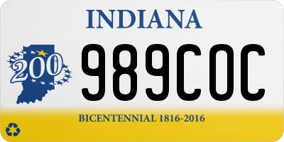 IN license plate 989COC