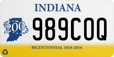 IN license plate 989COQ