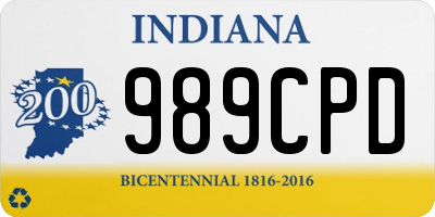IN license plate 989CPD
