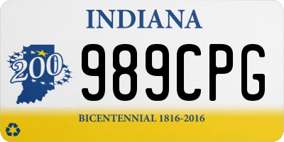 IN license plate 989CPG