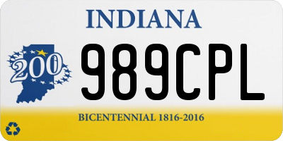 IN license plate 989CPL