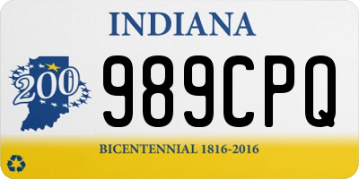 IN license plate 989CPQ