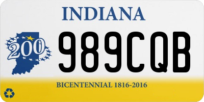 IN license plate 989CQB