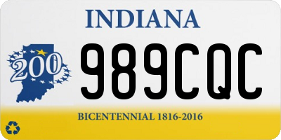 IN license plate 989CQC
