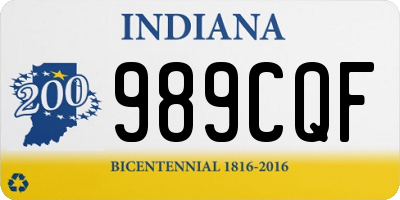 IN license plate 989CQF