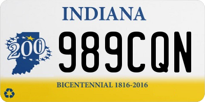 IN license plate 989CQN