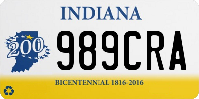 IN license plate 989CRA