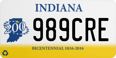 IN license plate 989CRE