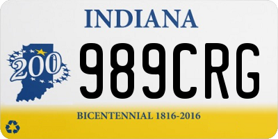 IN license plate 989CRG