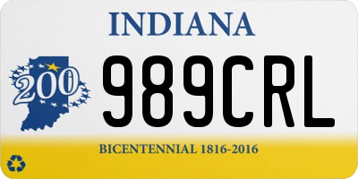 IN license plate 989CRL