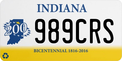 IN license plate 989CRS