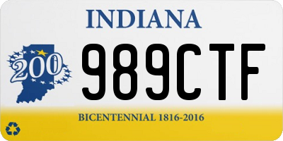 IN license plate 989CTF