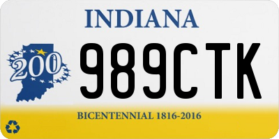 IN license plate 989CTK