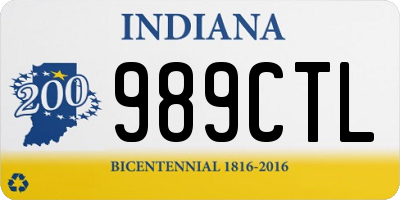 IN license plate 989CTL