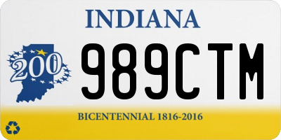 IN license plate 989CTM