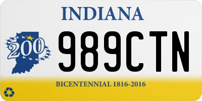 IN license plate 989CTN