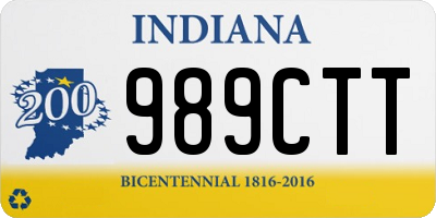 IN license plate 989CTT