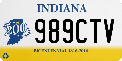 IN license plate 989CTV