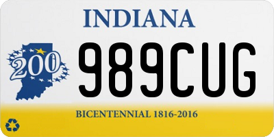 IN license plate 989CUG