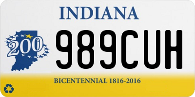 IN license plate 989CUH