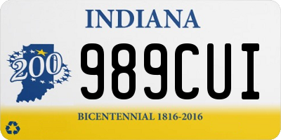 IN license plate 989CUI