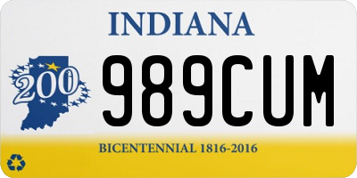 IN license plate 989CUM