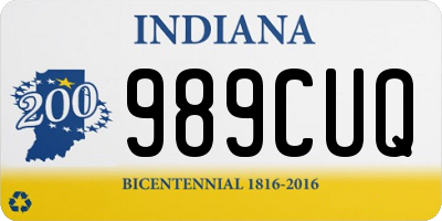IN license plate 989CUQ