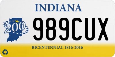 IN license plate 989CUX