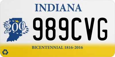 IN license plate 989CVG