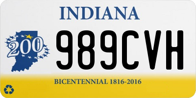 IN license plate 989CVH