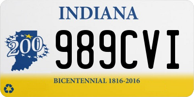 IN license plate 989CVI