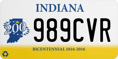 IN license plate 989CVR