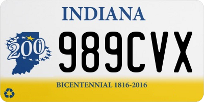 IN license plate 989CVX